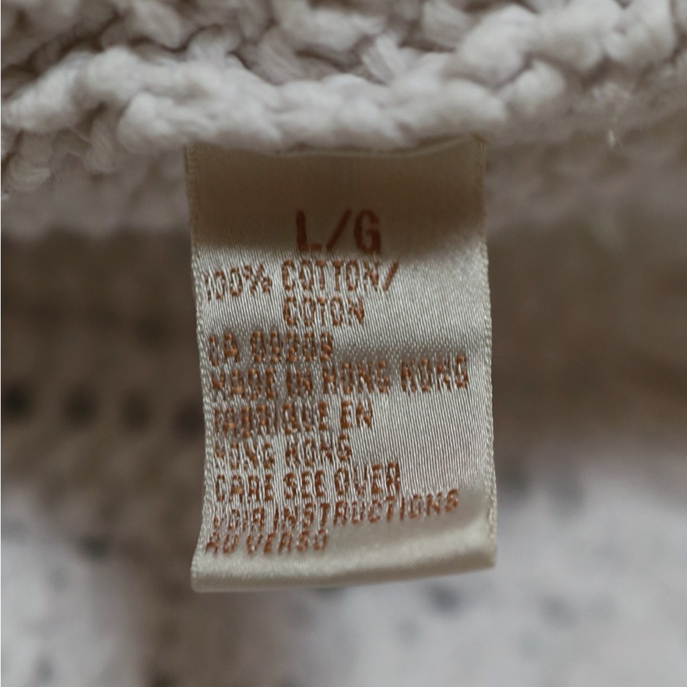 Cleo Cream Crochet Knit Button-Front Cardigan - Picture 3 of 5
